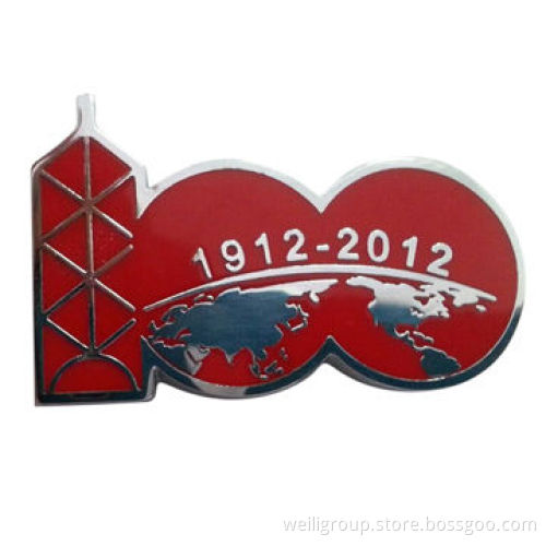 Metal badge with grind epoxy, used on garments or bags